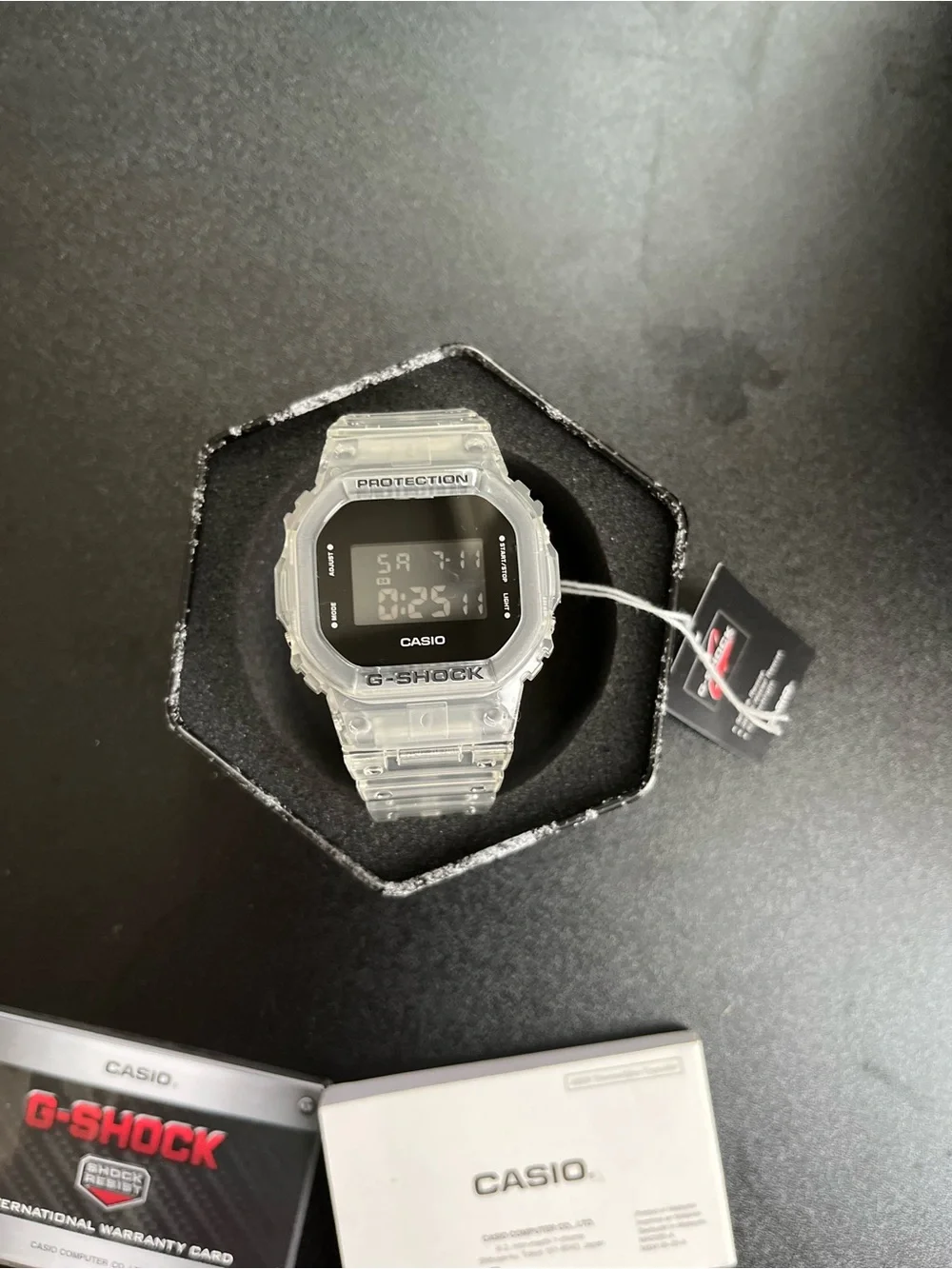 Clear Casio G-Shock DW-5600SKE-7